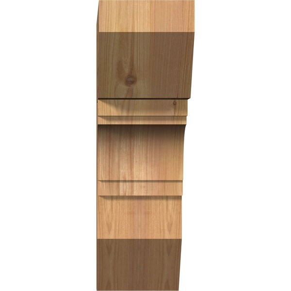 Merced Slat Smooth Bracket, Western Red Cedar, 5 1/2W X 18D X 18H